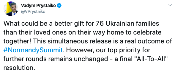 Україна буде домовлятися про повернення ще 300 полонених