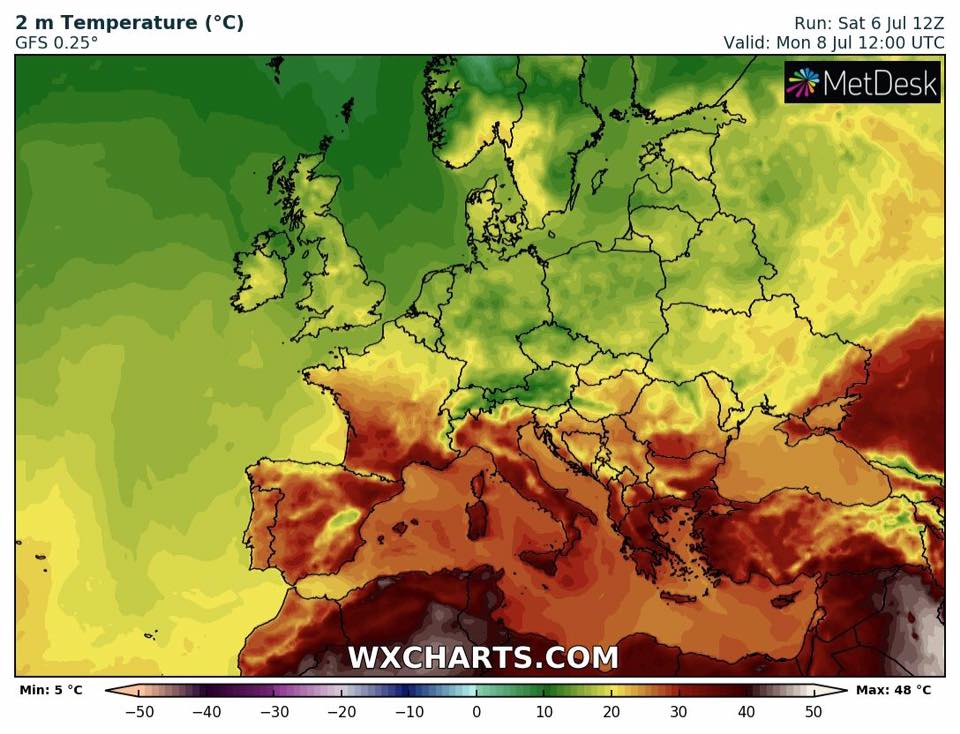 Завтра в Украине ожидается жара до +34