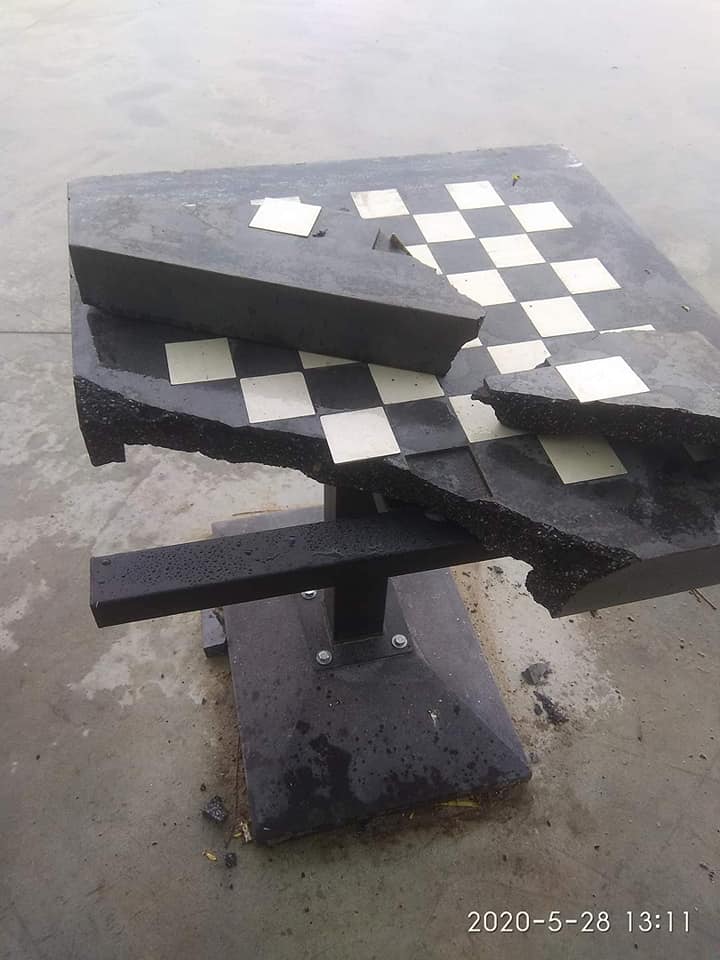 В Киеве вандалы разгромили новый парк: убытки на десятки тысяч гривен