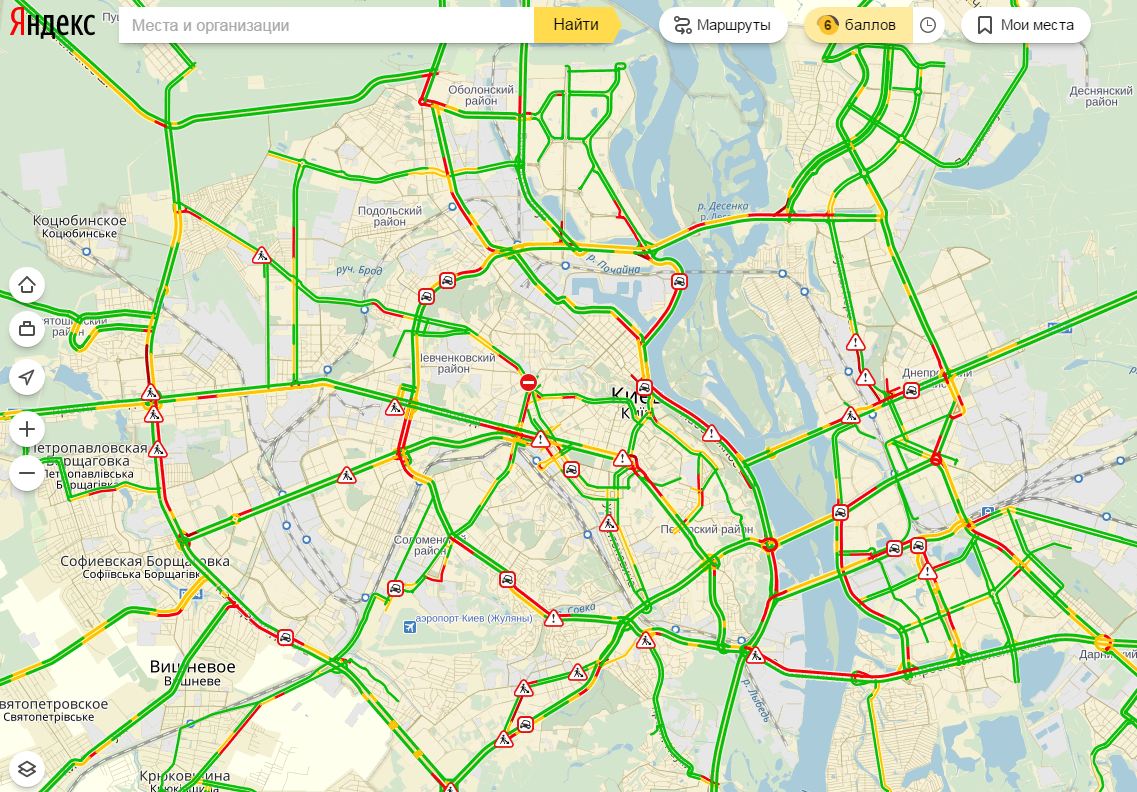 пробки в Києві