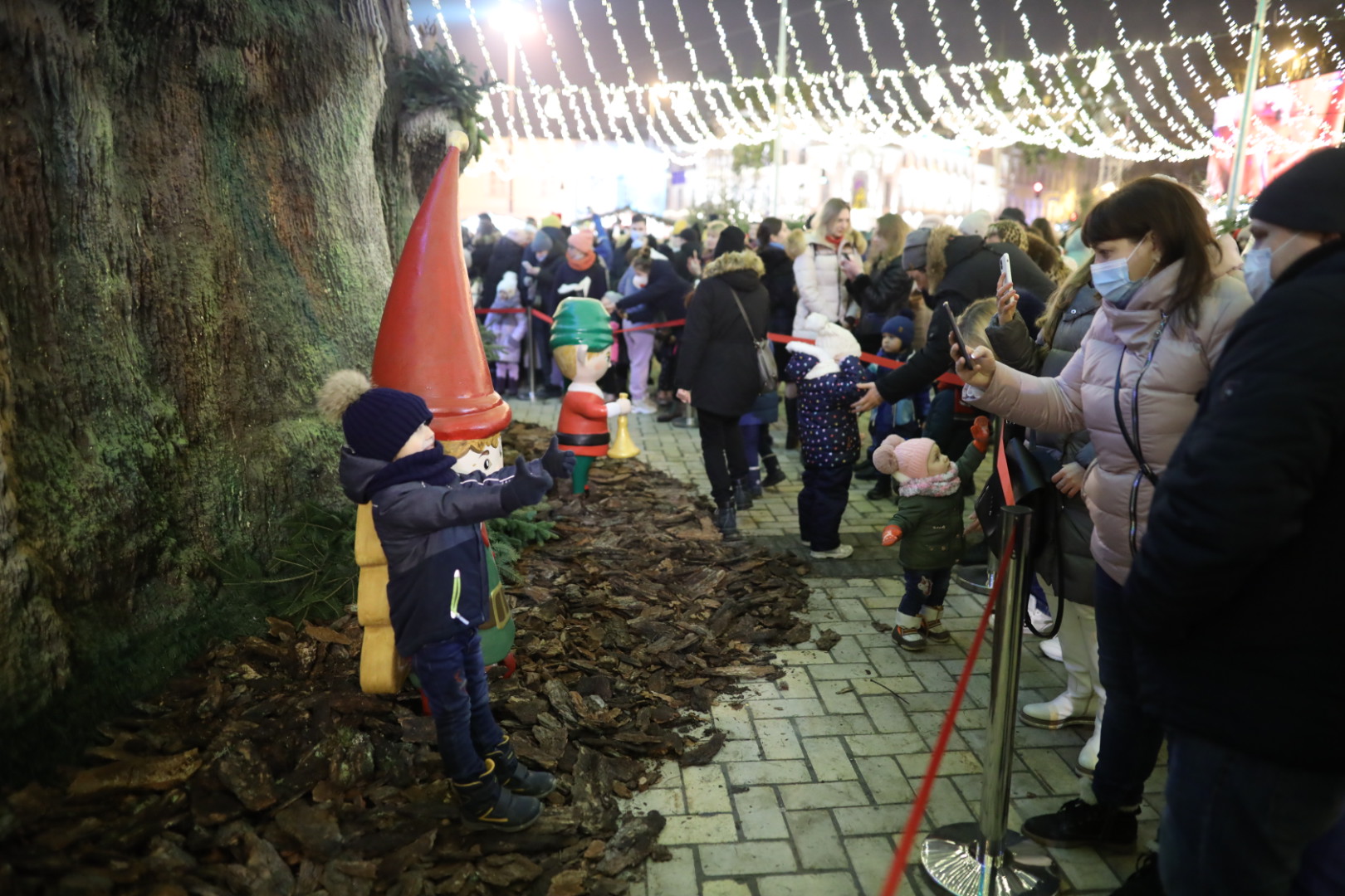 В Киеве зажгли главную елку страны: загорелась гирлянда и начался пожар