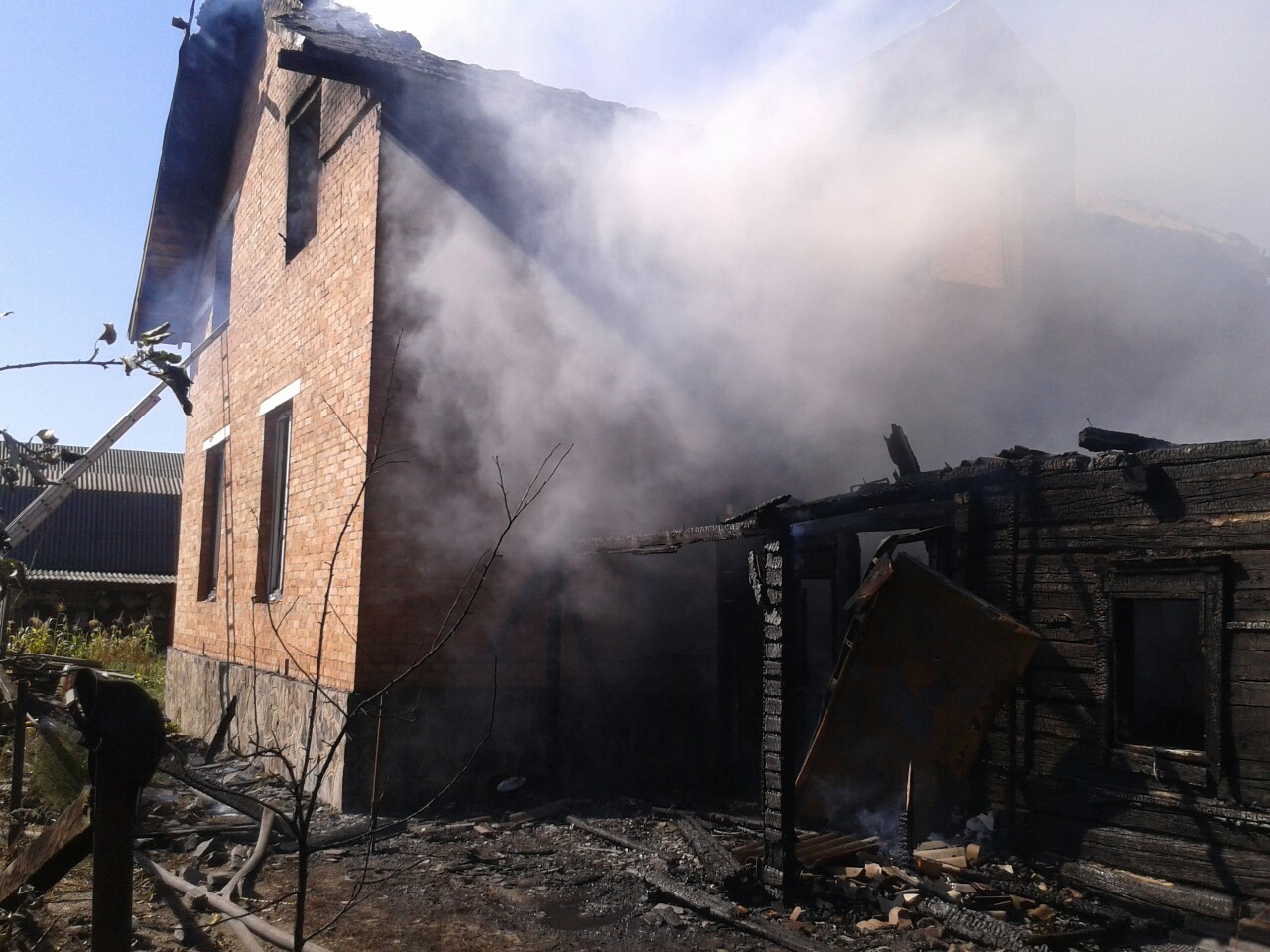 Пожар в Ровенской области 