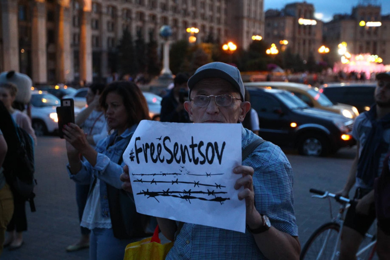 В Киеве прошла акция в поддержку Сенцова