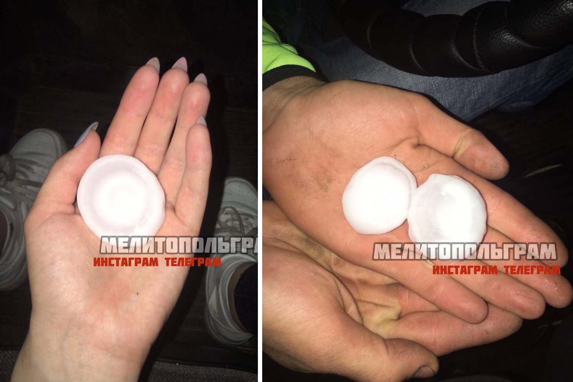 Мелитополь засыпало градом размером с пельмень: фото и видео "армагеддона"