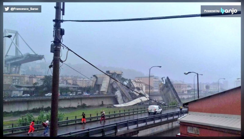 В Італії обрушився міст: загинули щонайменше 20 осіб