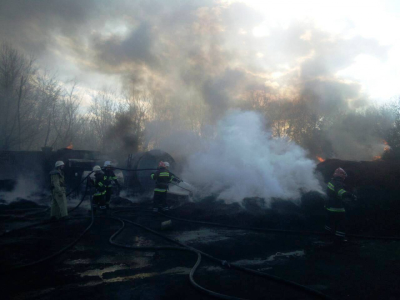 В Черкассах возник масштабный пожар
