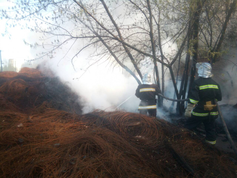 В Черкассах возник масштабный пожар