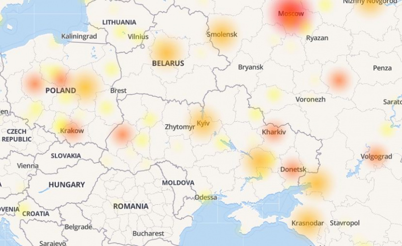 В роботі Facebook стався збій