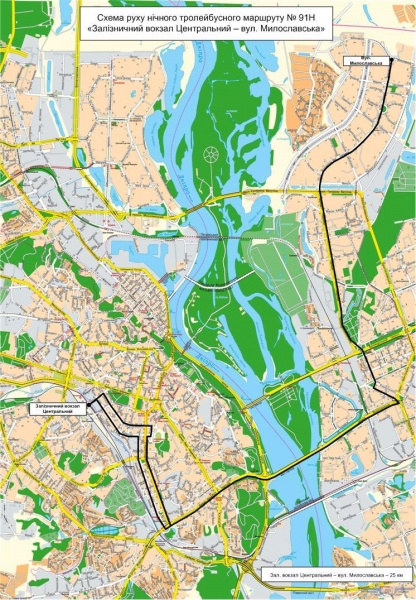 ночной, маршрут