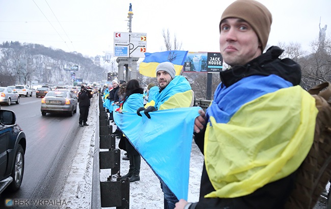 В Украине сегодня отмечают День Соборности (фоторепортаж)