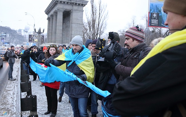 В Украине сегодня отмечают День Соборности (фоторепортаж)