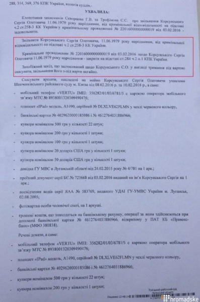 Суд освободил из-под стражи обвиняемого в создании ЛНР Корсунского