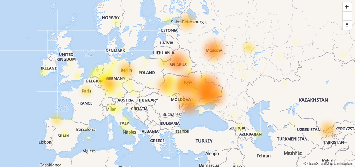 У роботі Telegram стався збій