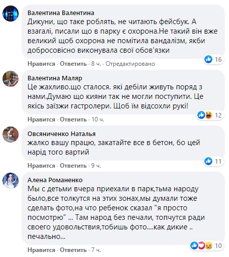 Красота Киева не нужна: вандалы испортили клумбу в парке "Победа"