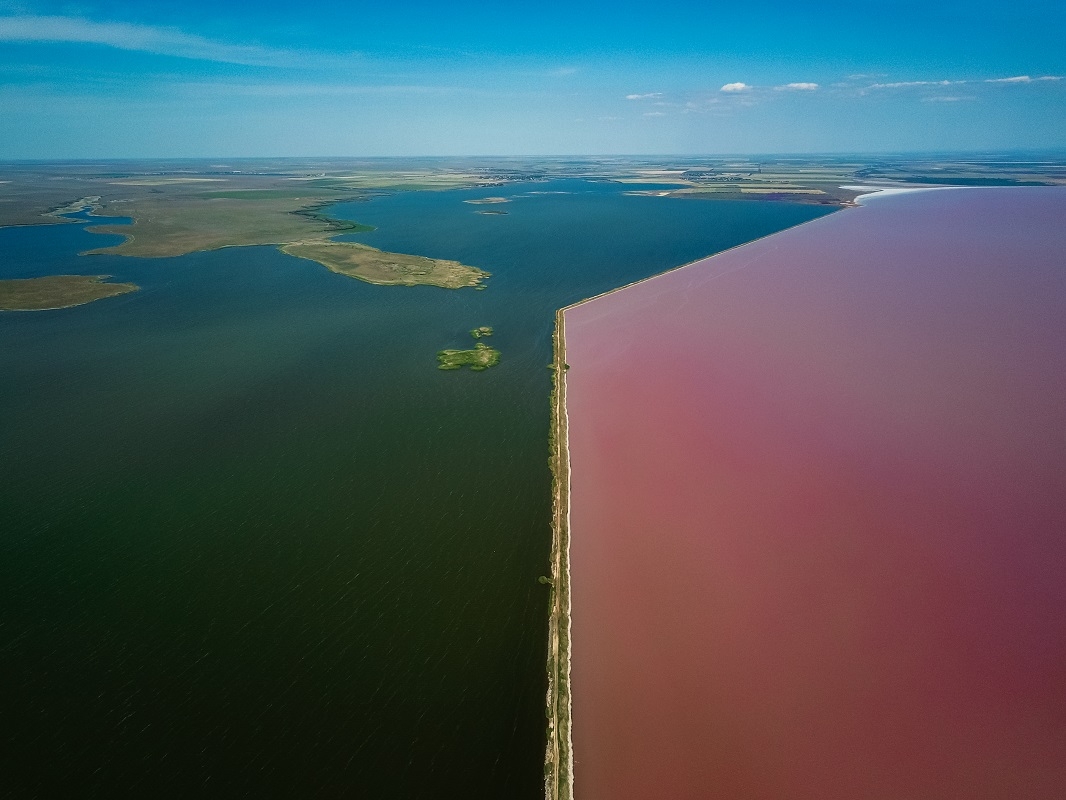В Крыму знаменитое озеро стало ярко-розового цвета: зрелищные фото