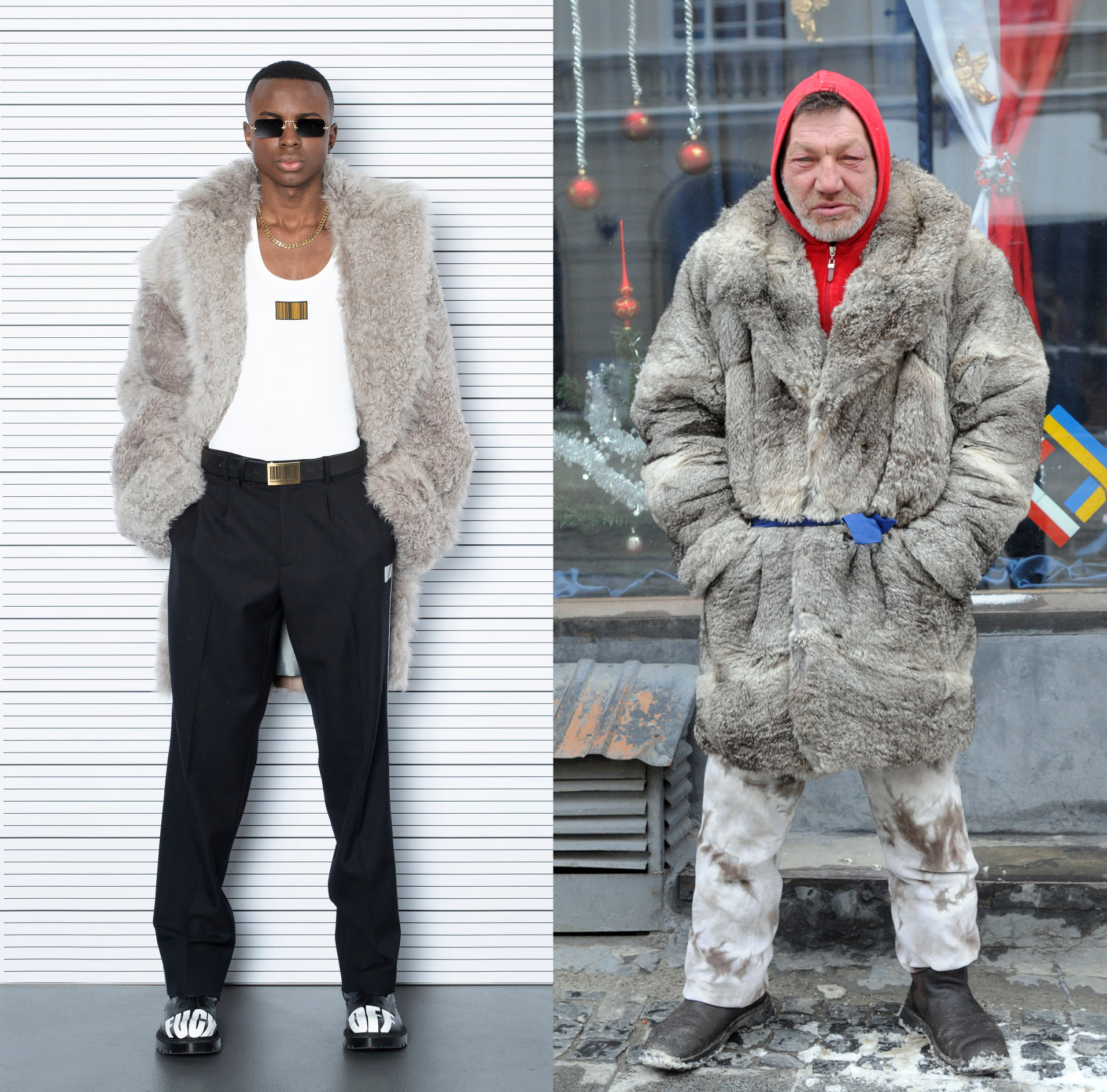 Французький бренд одягу вкрав образи у бездомного з України (фото)