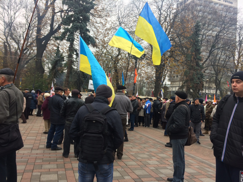 Митинг в Киеве: под Радой собрались около 500 человек