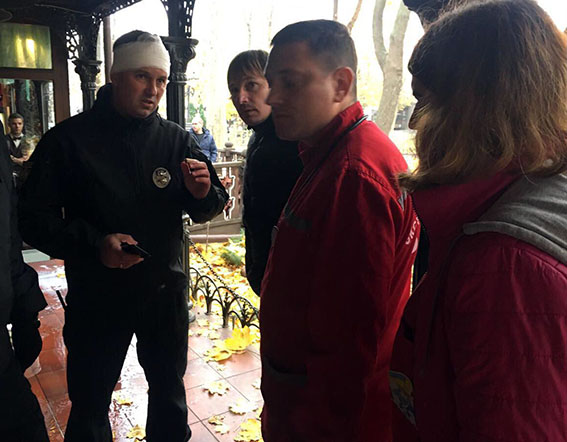 В Одессе в ходе акции возник конфликт, травмированы 6 полицейских