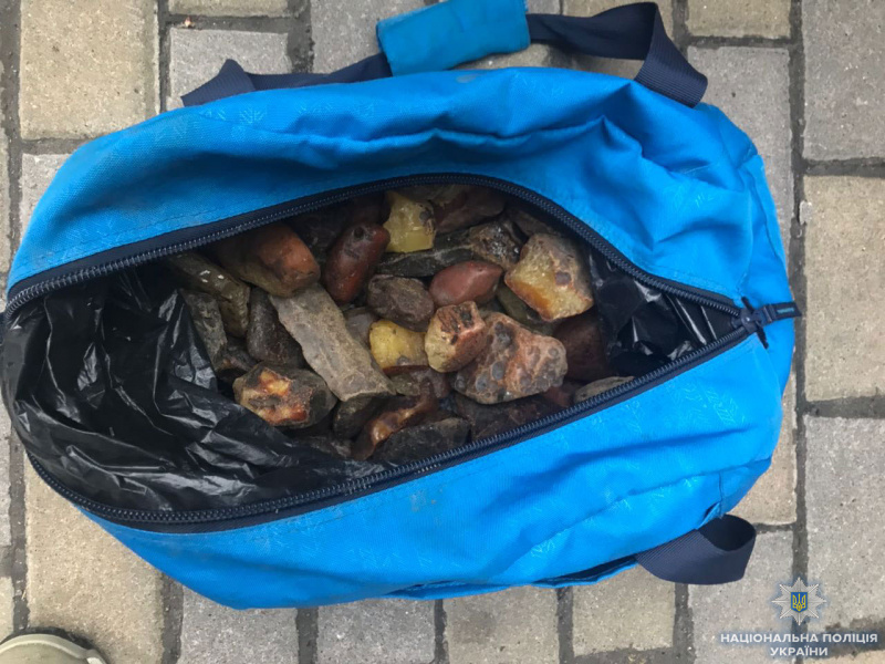 Нацполиция вилучила 70 кг бурштину на 600 тис. гривень