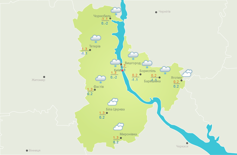 Погода на сегодня: в Украине преимущественно без осадков, днем до +8