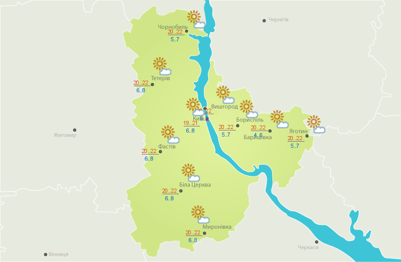 Погода на сегодня: в Украине преимущественно без осадков, температура до +24