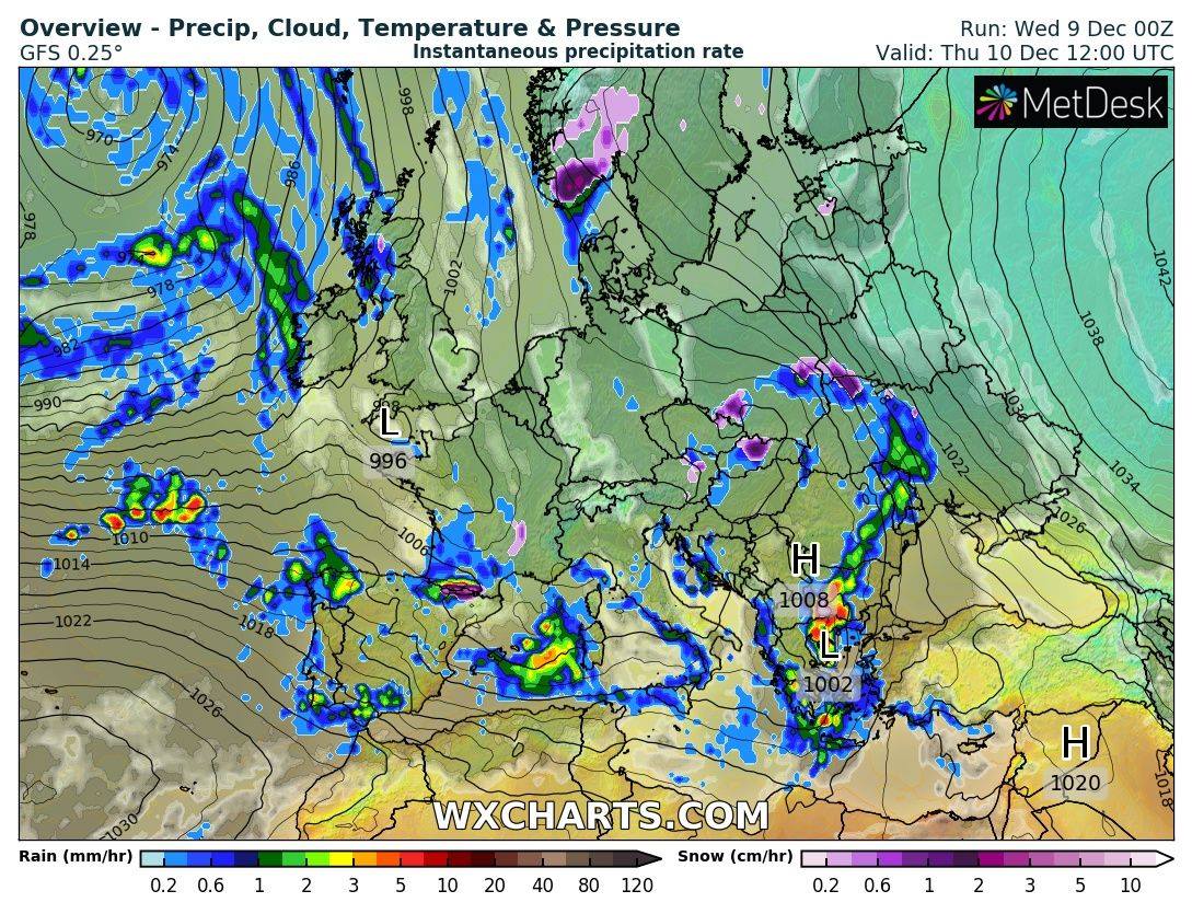 В Украину движется снежный шторм: новые карты погоды