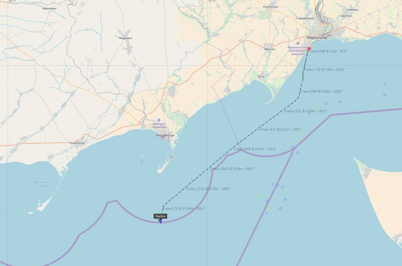 В Азовском море ФСБ России задержала турецкое судно