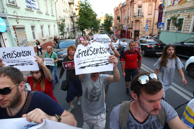 У Києві відбулася акція на підтримку Сенцова