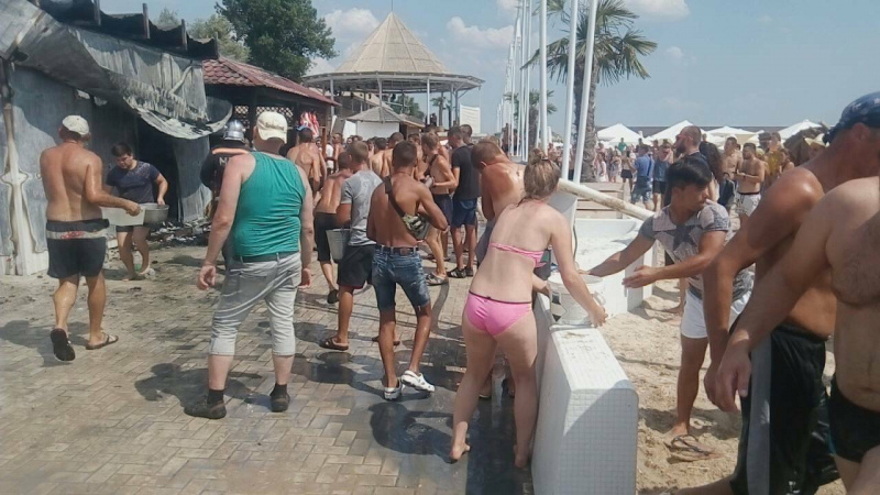 В курортной зоне Коблево в результате пожара пострадала женщина