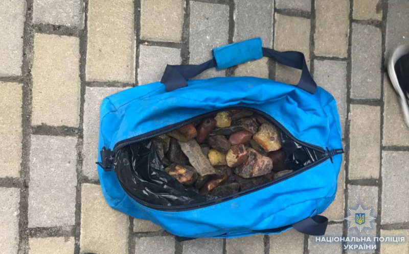 Нацполиция вилучила 70 кг бурштину на 600 тис. гривень