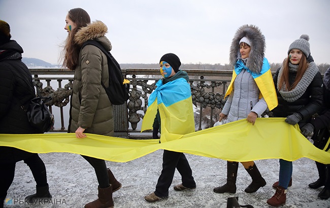 В Украине сегодня отмечают День Соборности (фоторепортаж)