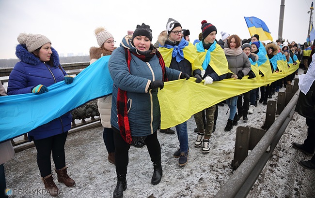 В Украине сегодня отмечают День Соборности (фоторепортаж)