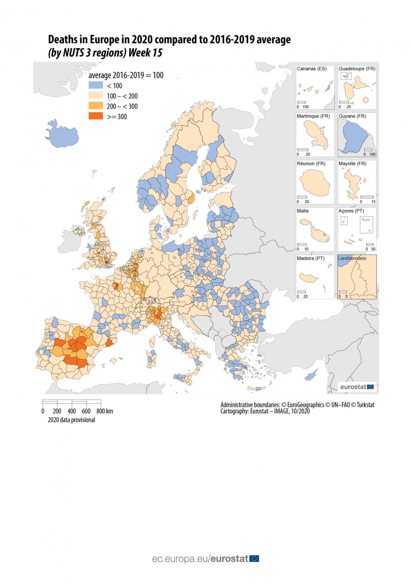 Смертність під час пандемії дані Євростату