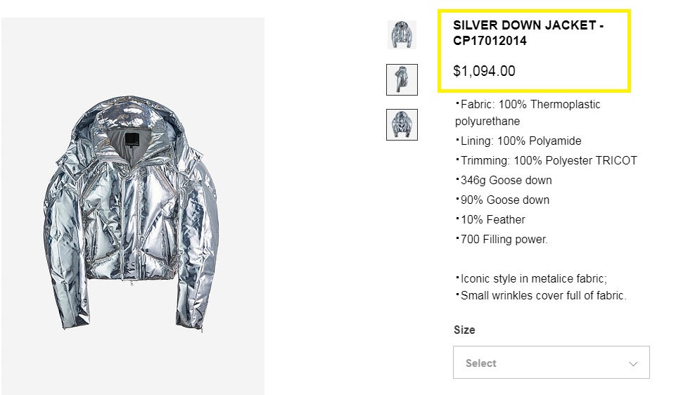 пуховик CHEN PENG