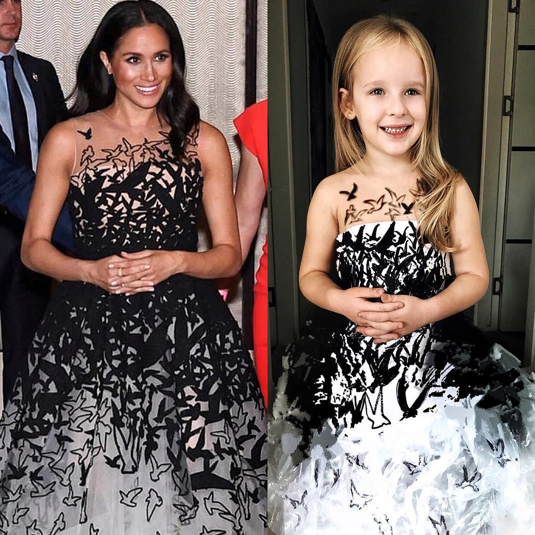 "Очаровашка": пятилетняя турчанка повторила платье Леди Гаги с Золотого глобуса