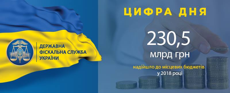 У ДФС назвали суму надходжень до місцевих бюджетів за 2018 рік