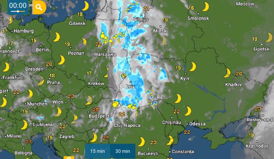 Оголошено штормове попередження: Україну накриють потужні зливи із грозами