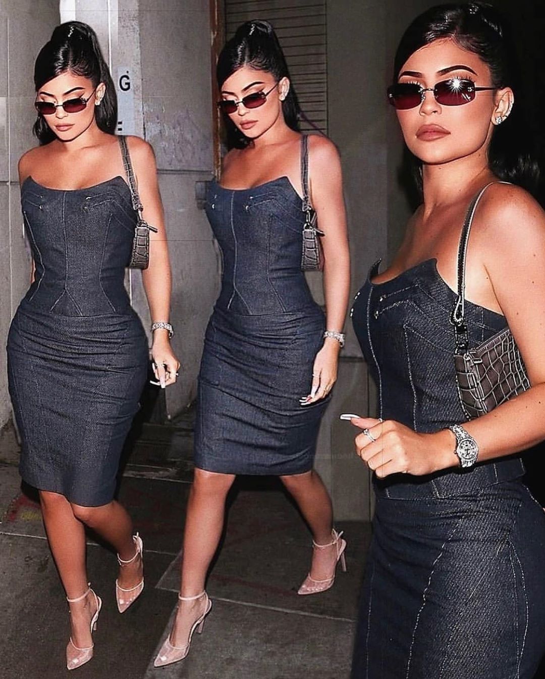 Живая Барби: Кайли Дженнер восхитила пышными формами в облегающем платье