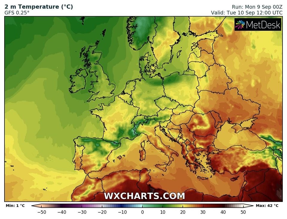 На западе страны ожидаются дожди