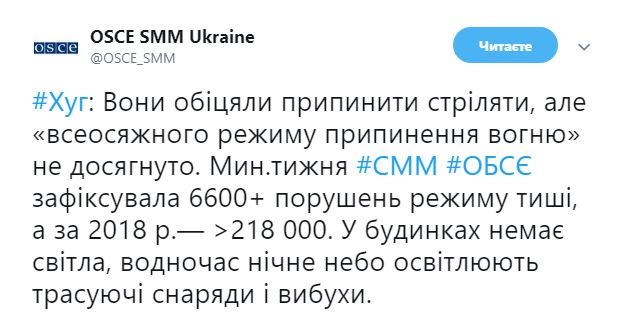 На прошлой неделе на Донбассе зафиксировали более 6,6 тыс нарушений перемирия, - Хуг