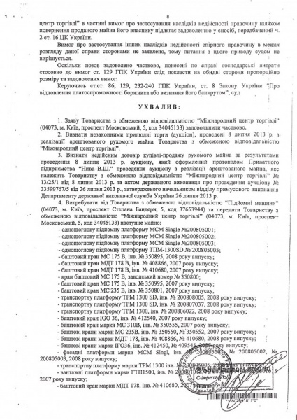 Суд обязал вернуть "Укргазбанку" похищенные башенные краны