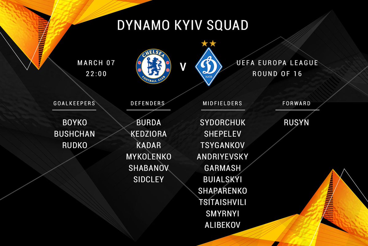 "Динамо" вирушило на матч проти "Челсі з одним форвардом