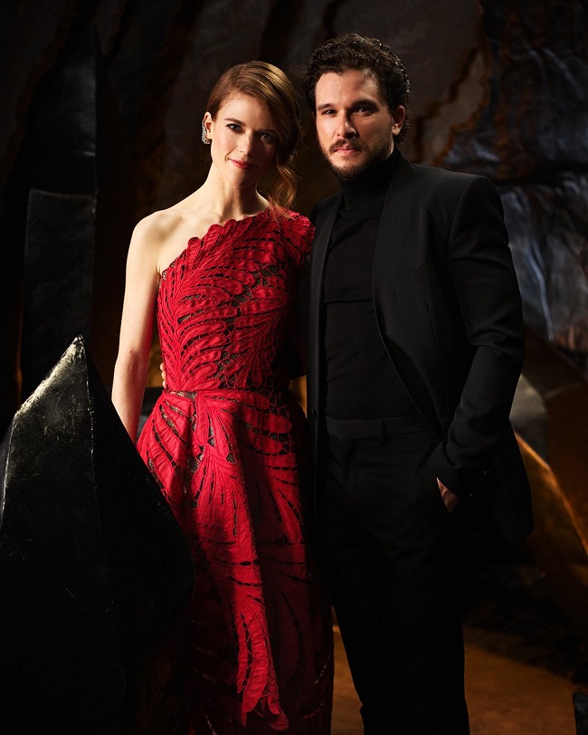 Эмилия Кларк, Софи Тернер, Мэйси Уильямс и другие звезды "Игры престолов" на красной дорожке презентации 8-го сезона