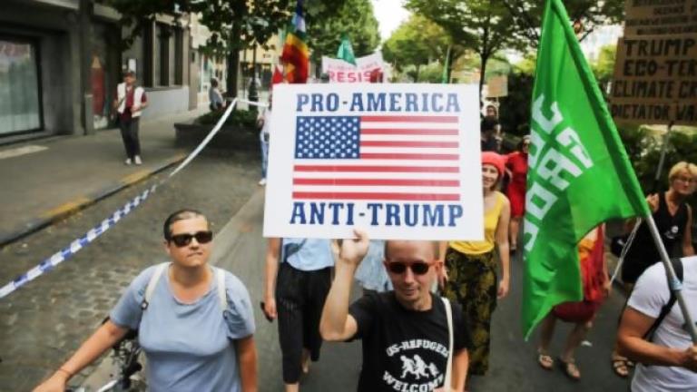 У Брюсселі відбувся мітинг проти приїзду Трампа на саміт НАТО