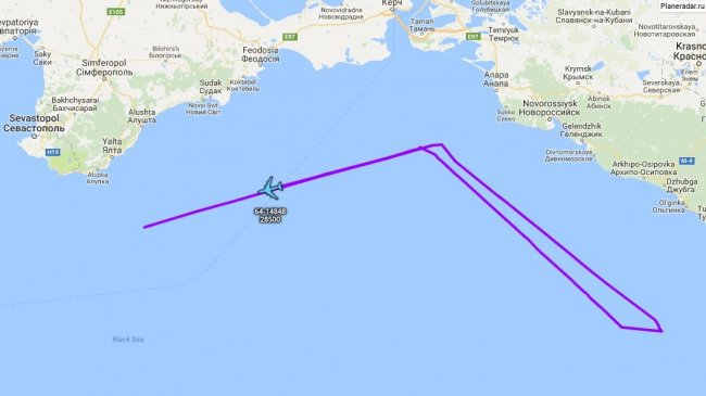 Самолет США проводит разведку у берегов оккупированного Крыма