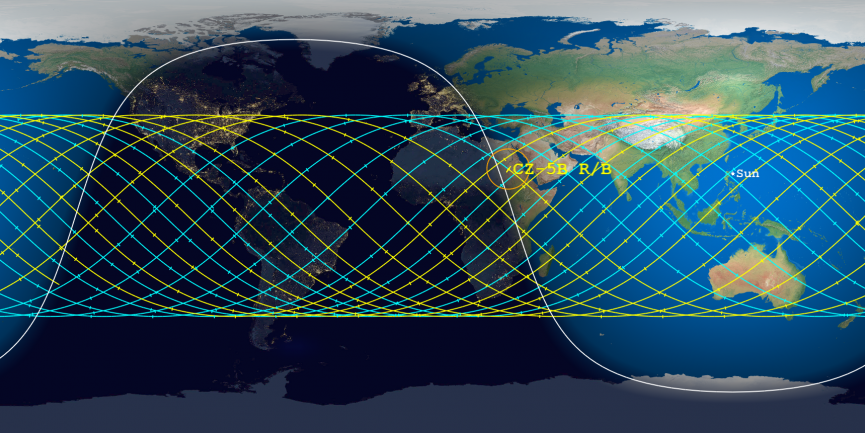 Никто не знает, куда попадет: появилось фото падающей на Землю 22-тонной ракеты