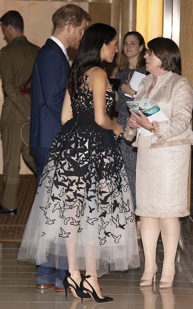 Меган Маркл в платье Oscar de la Renta