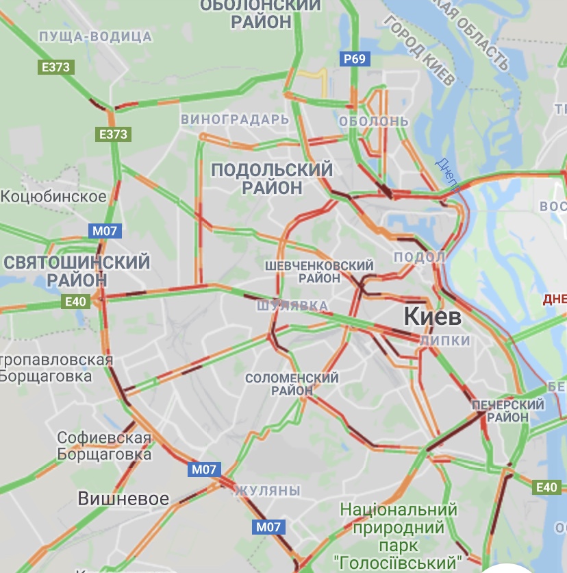 Киев сковали пробки