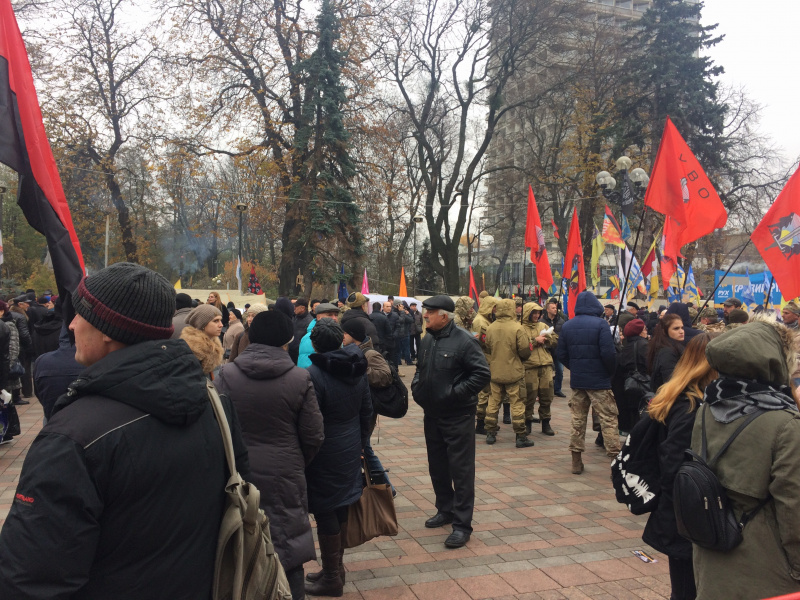 Митинг в Киеве: под Радой собрались около 500 человек