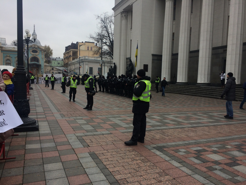 Митинг в Киеве: под Радой собрались около 500 человек
